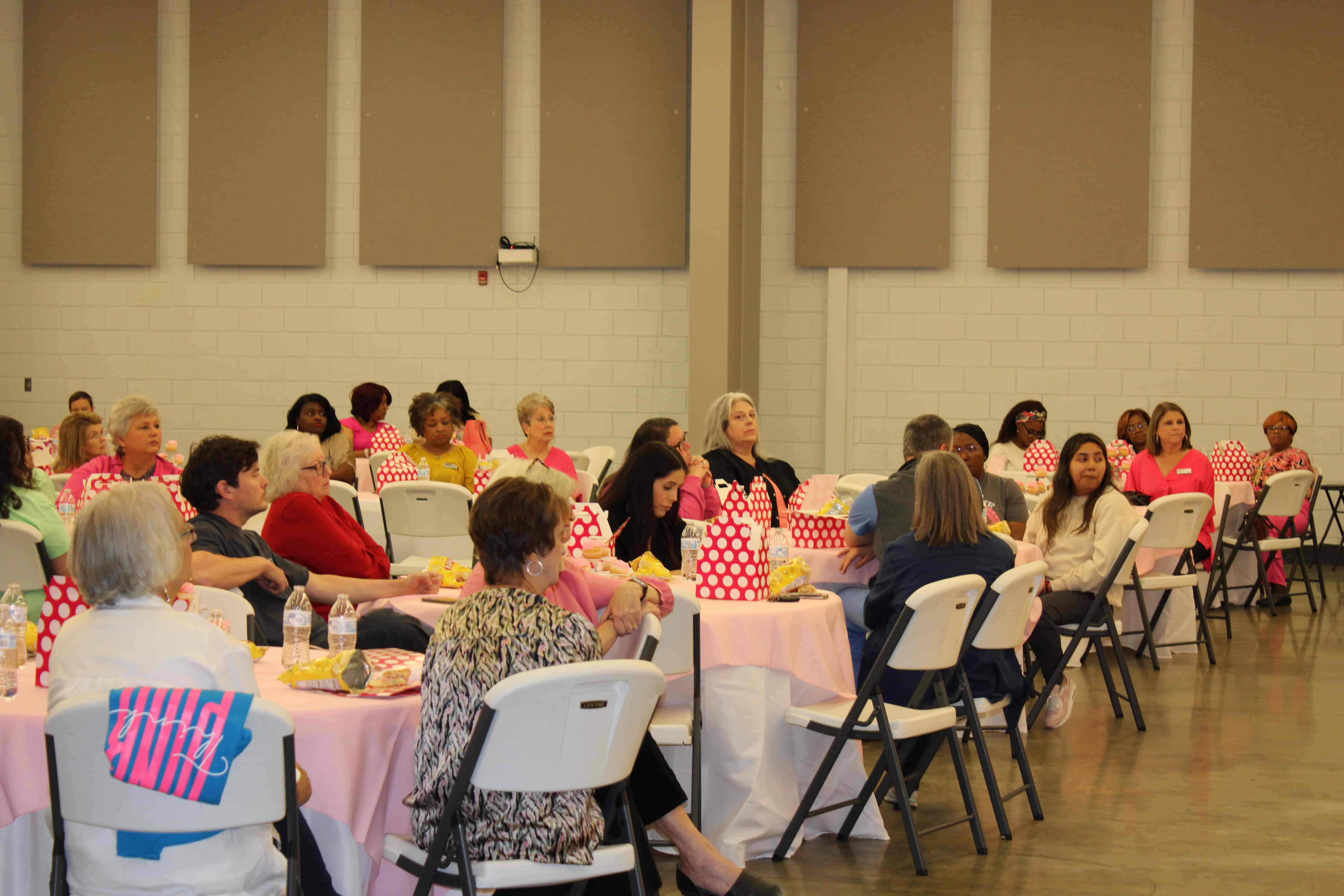 crowd at think pink event